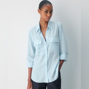 Aritzia Babaton Utility Shirt XL Skyline Blue